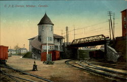 C.P.R. Station Postcard