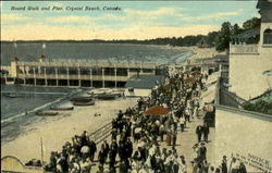 Board Walk and Pier, Crystal Beach, Canada Postcard