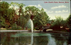 Lake Clark's Park Detroit, MI Postcard Postcard