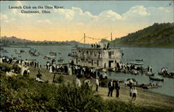 Launch Club on the Ohio River Cincinnati, OH Postcard Postcard