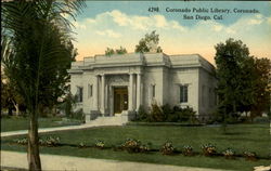 Coronado Public Library, Coronado San Diego, CA Postcard Postcard