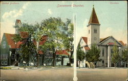United Brethern, Sacramento Churches, Christian California Postcard Postcard