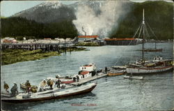 Boats in Alaska Postcard