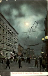 Spring Street at night Postcard