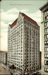 Masonic Temple. Chicago, Ill Postcard