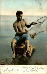 Hawaiian Fisherman Postcard
