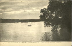Arkansas River by Moonlight Postcard