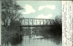 Locust Street Bridge Ottawa, KS Postcard Postcard