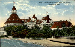 Hotel Del Coronado from the Ocean San Diego, CA Postcard Postcard