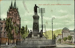 Salt Lake City, Utah. Pioneer Monument Postcard