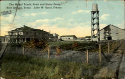 The Model Truck, Fruit and Dairy Farm, John W. Gates, Owner Postcard