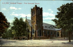 U. S. 509 Portland, Oregon. First Episcopal Church Postcard