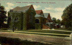 Lepper Library, Lisbon, Ohio Postcard Postcard