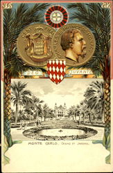 Monte Carlo, Casino et Jardins Monaco Postcard Postcard