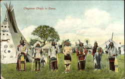 Cheyenne Chiefs in Camp Postcard
