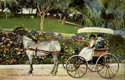 A Sunday Ride at Westlake Park Los Angeles, CA Postcard Postcard