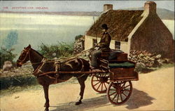 106. Jaunting Car, Ireland Postcard