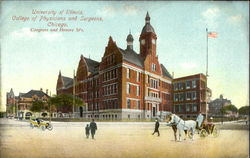 University of Illinois, College of Physicians and Surgeons, Chicago. Congress and Honore Sts Postcard Postcard
