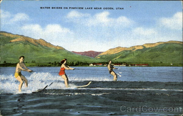 Water Skiers on Pineview Lake Ogden Utah