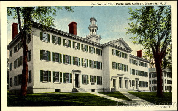 Dartmouth Hall, Dartmouth College Hanover New Hampshire