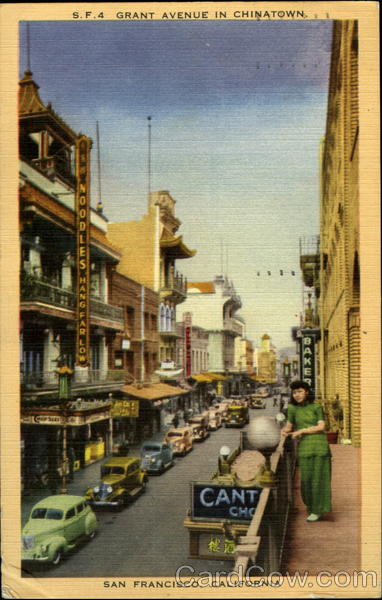 S. F. 4 Grant Avenue in Chinatown San Francisco California