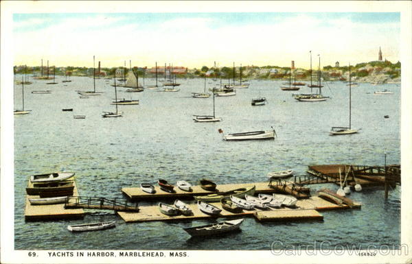 Yachts In Harbor Marblehead Massachusetts