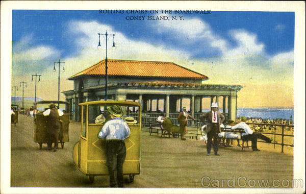 Rolling Chairs on the Boardwalk Coney Island New York