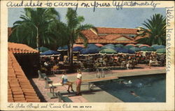 La Jolla Beach and Tennis Club Pool and Patio California Postcard Postcard