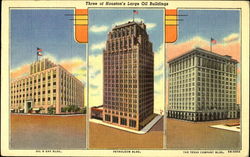 Three of Houston's Large Oil Buildings Postcard