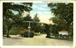 Entrance to Rock Springs Park, Alton, Illinois Postcard