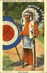 Chief Standing Deer North Carolina Native Americana Postcard Postcard