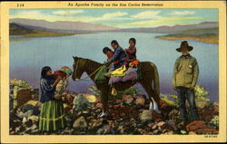 An Apache Family on the San Carlos Reservations Postcard