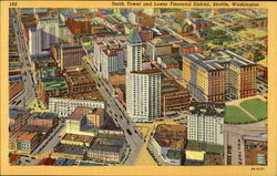 Smith Tower and Lower Financial District Postcard