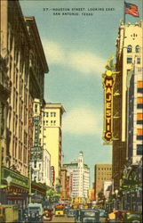 37:-Houston Street. Looking East Postcard