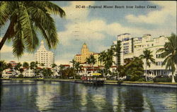 DC-48 - Tropical Miami Beach from Indian Creek Postcard