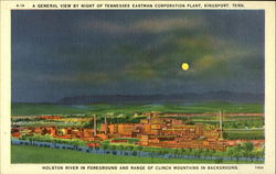 A general view by night of Tennessee Eastern Corporation Plan Postcard