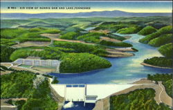 Air View of Norris Dam and Lake, Tennessee Postcard