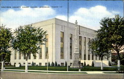 Grayson County Court House, Sherman, Texas - 17 Postcard Postcard