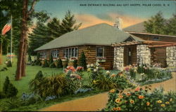 Main Entrance Building and Gift Shoppe, Polar Caves, N. H Postcard