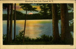 Greetings from Lake Carmel N.Y Postcard