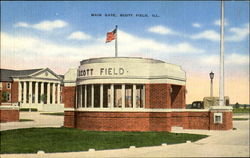 Main Gate, Scott Feild, ILL Scott Field, IL Postcard Postcard
