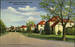 Street Scene, Officer's Row Maxwell Field, AL Postcard Postcard