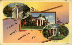 Colonial Homes Huntsville, AL Postcard Postcard