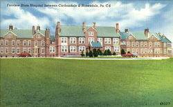 Farview State Hospital between Carbondale & Honesdale PA C-6 Postcard