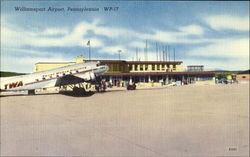 Williamsport Airport Postcard