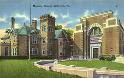 Masonic Temple Bethlehem, PA Postcard Postcard