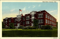 High School Bucyrus, OH Postcard Postcard