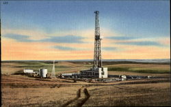 Oil well in Williston Basin North Dakota Oil Wells Postcard Postcard