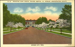Springtime Scene Looking Towards Hospital, U.S. Veterans' Administration Faculty Postcard