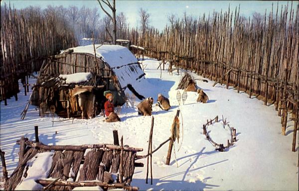 Huron Indian Village, Midland - Winter Scene Canada